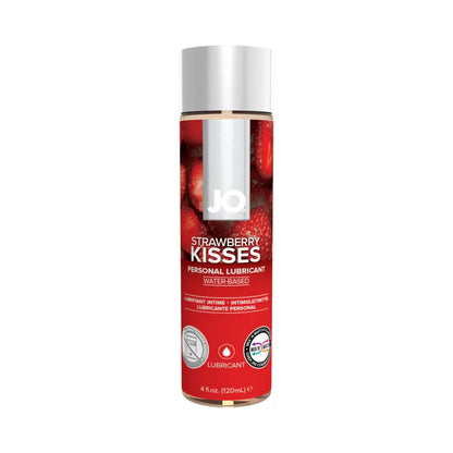 Strawberry Flavored Water-Based Lubricant 4 oz. JO H2O Strawberry Kisses  Lubes, Lotions and Accessories