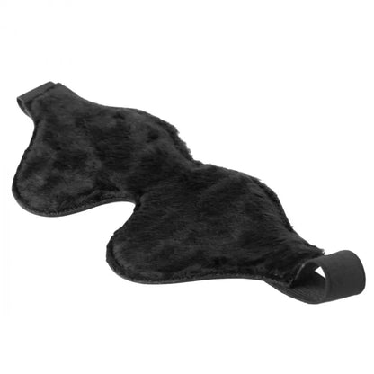 Strict Leather Black Fleece Lined Blindfold  Blindfold