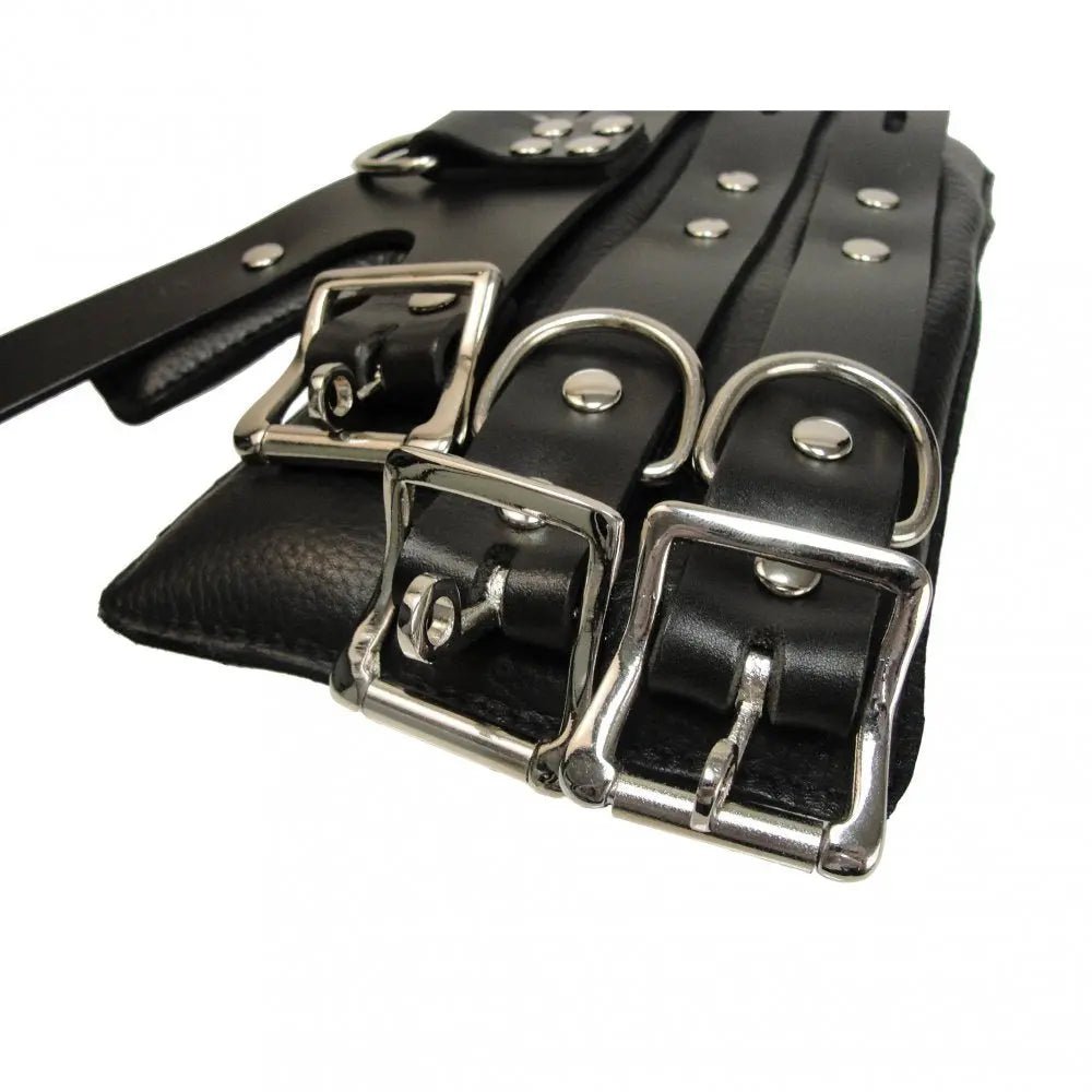 Strict Leather Four Buckle Suspension Bondage Cuffs Luxury Leather BDSM  Bondage Gear