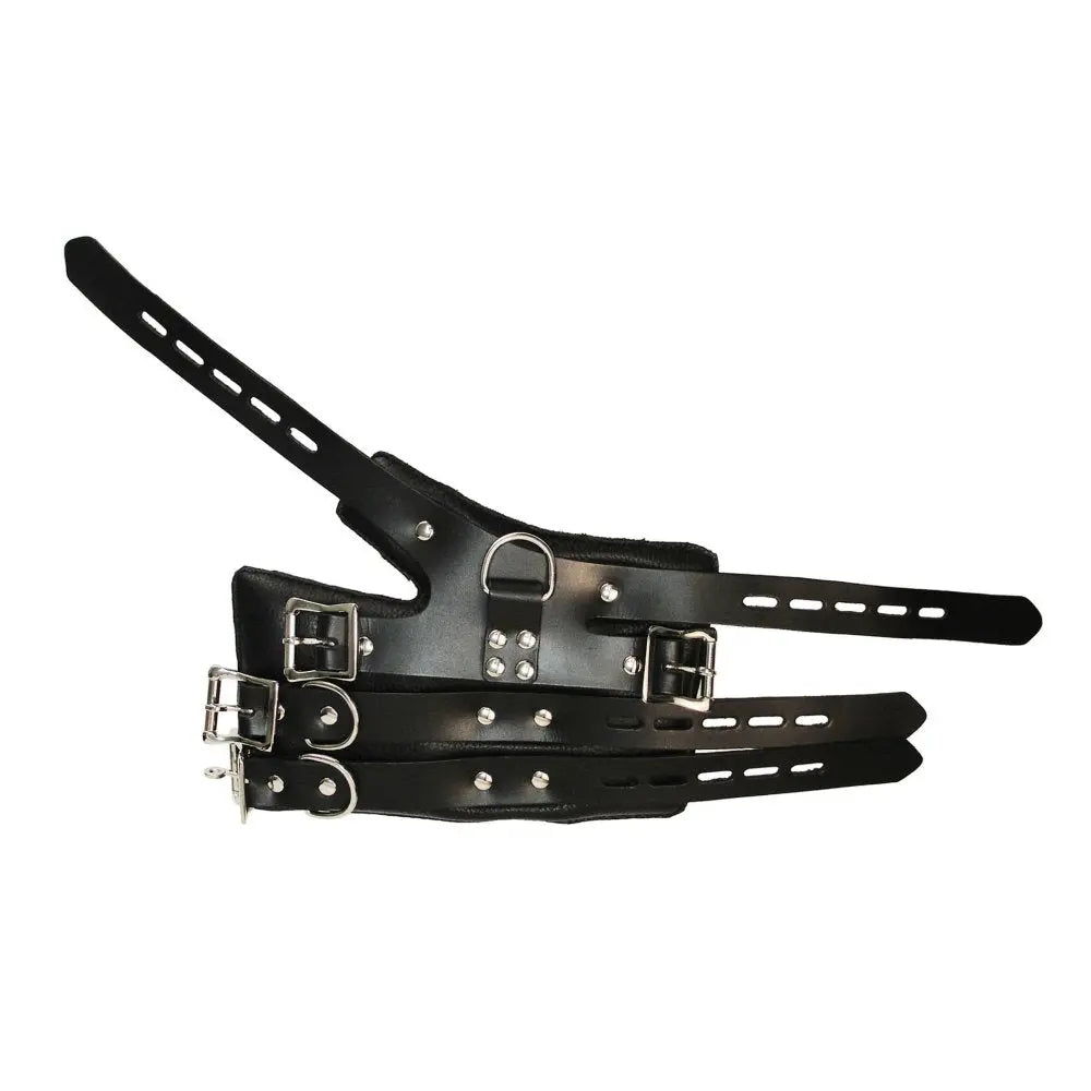 Strict Leather Four Buckle Suspension Bondage Cuffs Luxury Leather BDSM  Bondage Gear