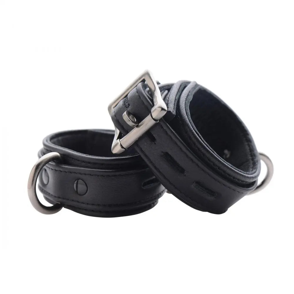 Strict Leather Luxury Locking Bondage Ankle Cuffs BDSM Restraints  Restraints and Cuffs