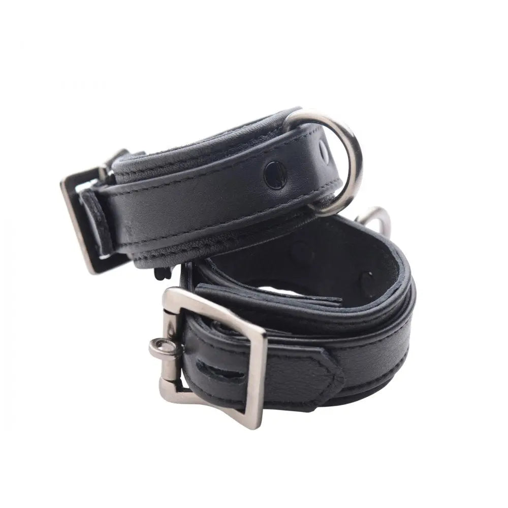 Strict Leather Luxury Locking Bondage Wrist Cuffs BDSM Restraints  Restraints and Cuffs