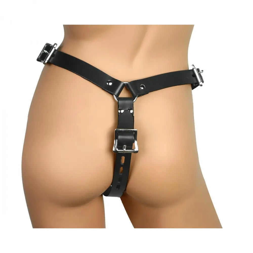 Strict Leather Male Chastity Device Harness Cock Cage Chastity Harness  Bondage Gear