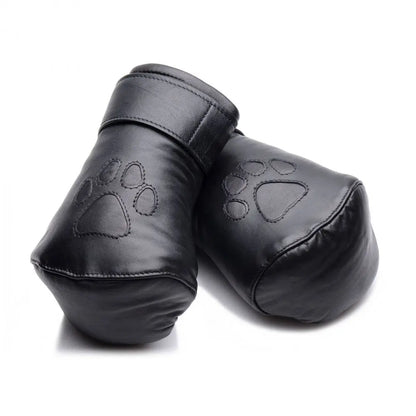 Strict Leather Padded Real Leather Puppy Mitts Bondage Pet Play  BDSM Pet Play