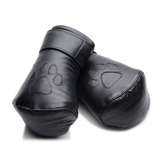 Strict Leather Padded Real Leather Puppy Mitts Bondage Pet Play  BDSM Pet Play