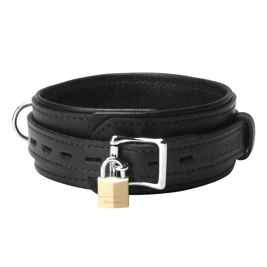 Strict Leather Premium Locking Bondage Collar Leather BDSM Collar  Bondage Gear