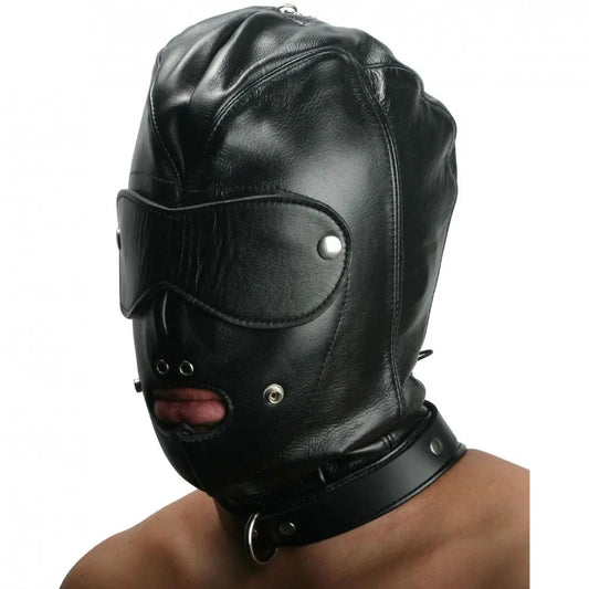 Strict Leather Premium Locking Slave Bondage Hood- Large  Masks, Gags and Blindfolds