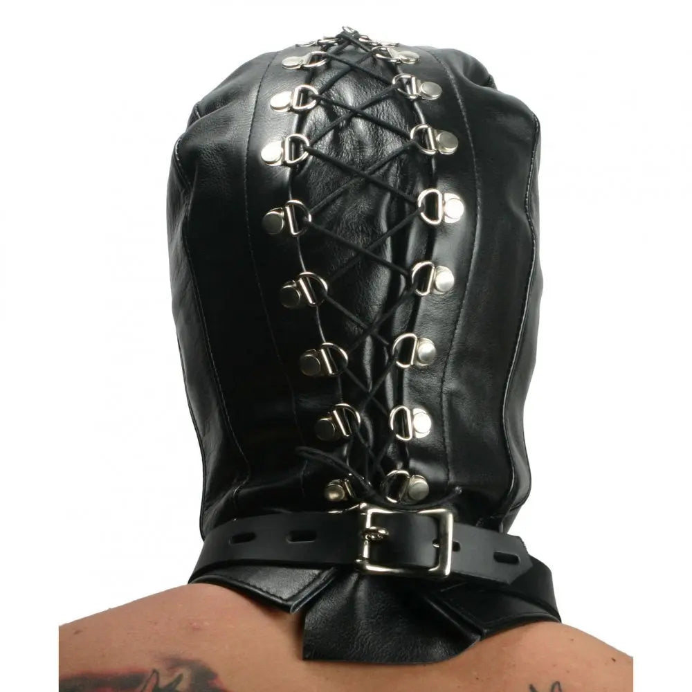 Strict Leather Premium Locking Slave Bondage Hood- Large  Masks, Gags and Blindfolds