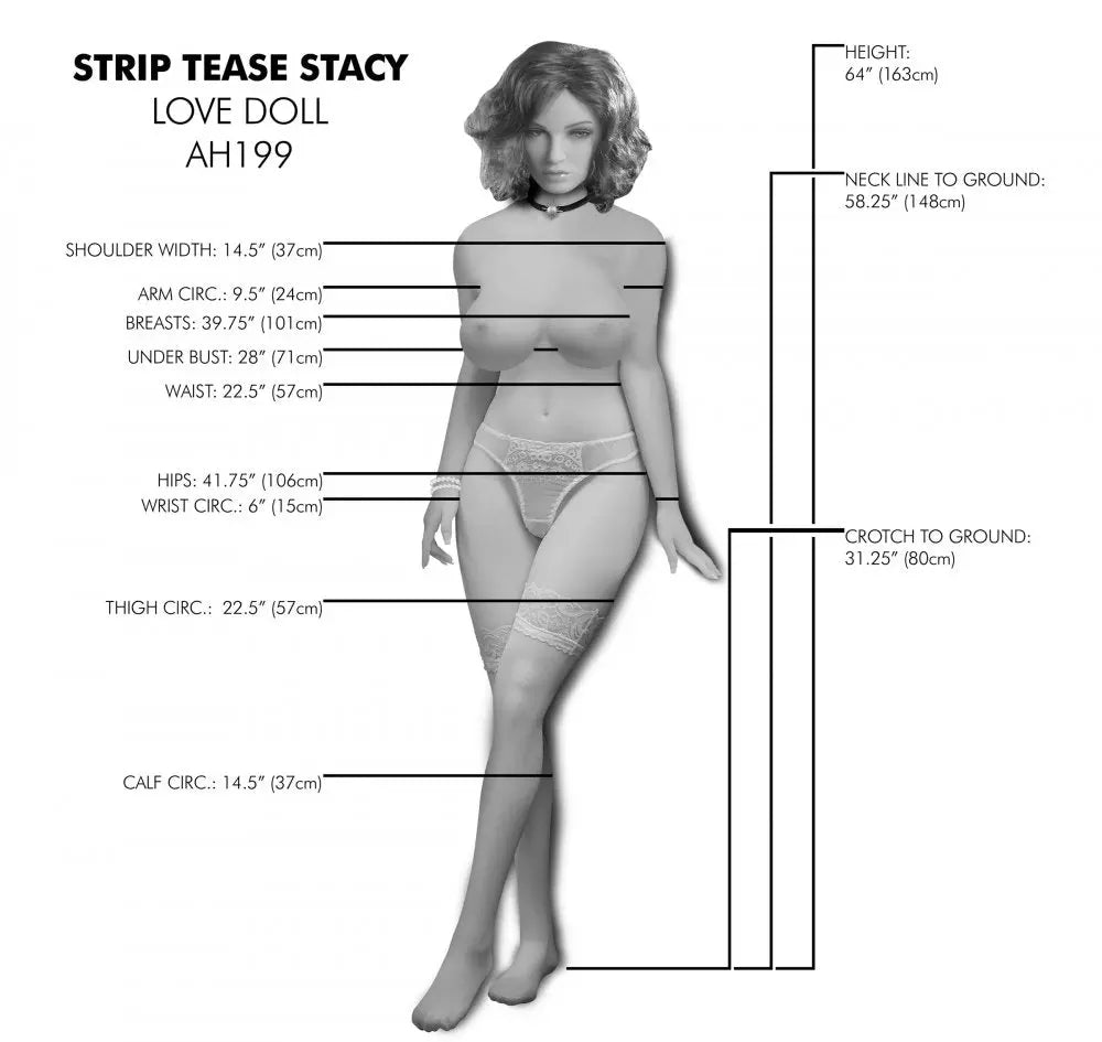 Strip Tease Stacy Sex Doll - Full Size Fuck Doll  Sex Doll