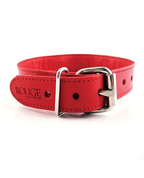 Studded BDSM Collar with O Ring Red Bondage Collar  Collars and Leads