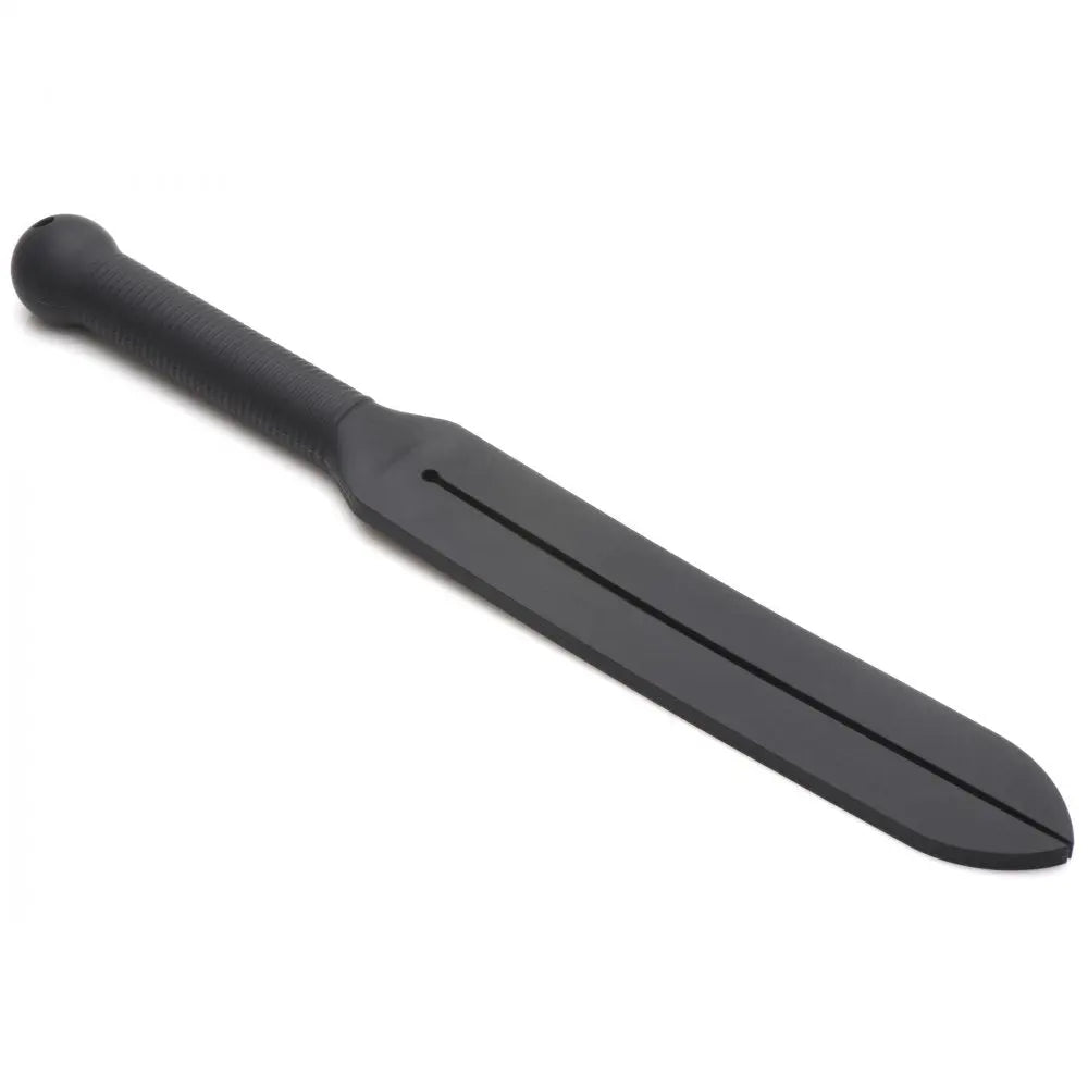 Stung Silicone Tawse - Black BDSM Impact Play Slapper  Paddle