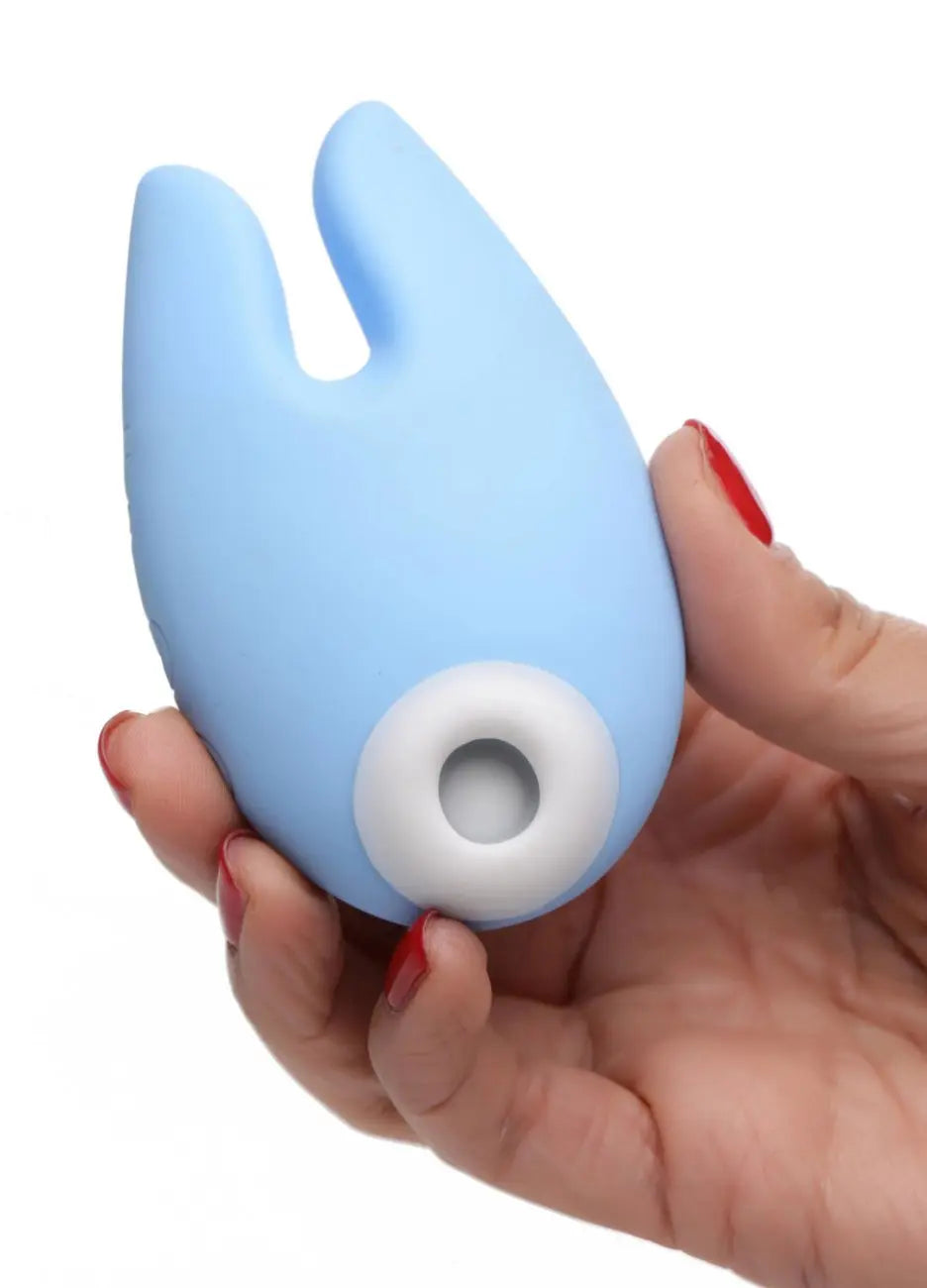 Sucky Bunny Silicone Clitoral  Stimulator - Blue  Suction Vibrators