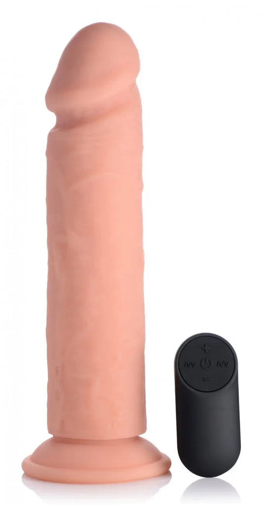 Suction Cup Vibrator Big Shot Vibrating Remote Control Dildo - 9 Inch Silicone  Dildos