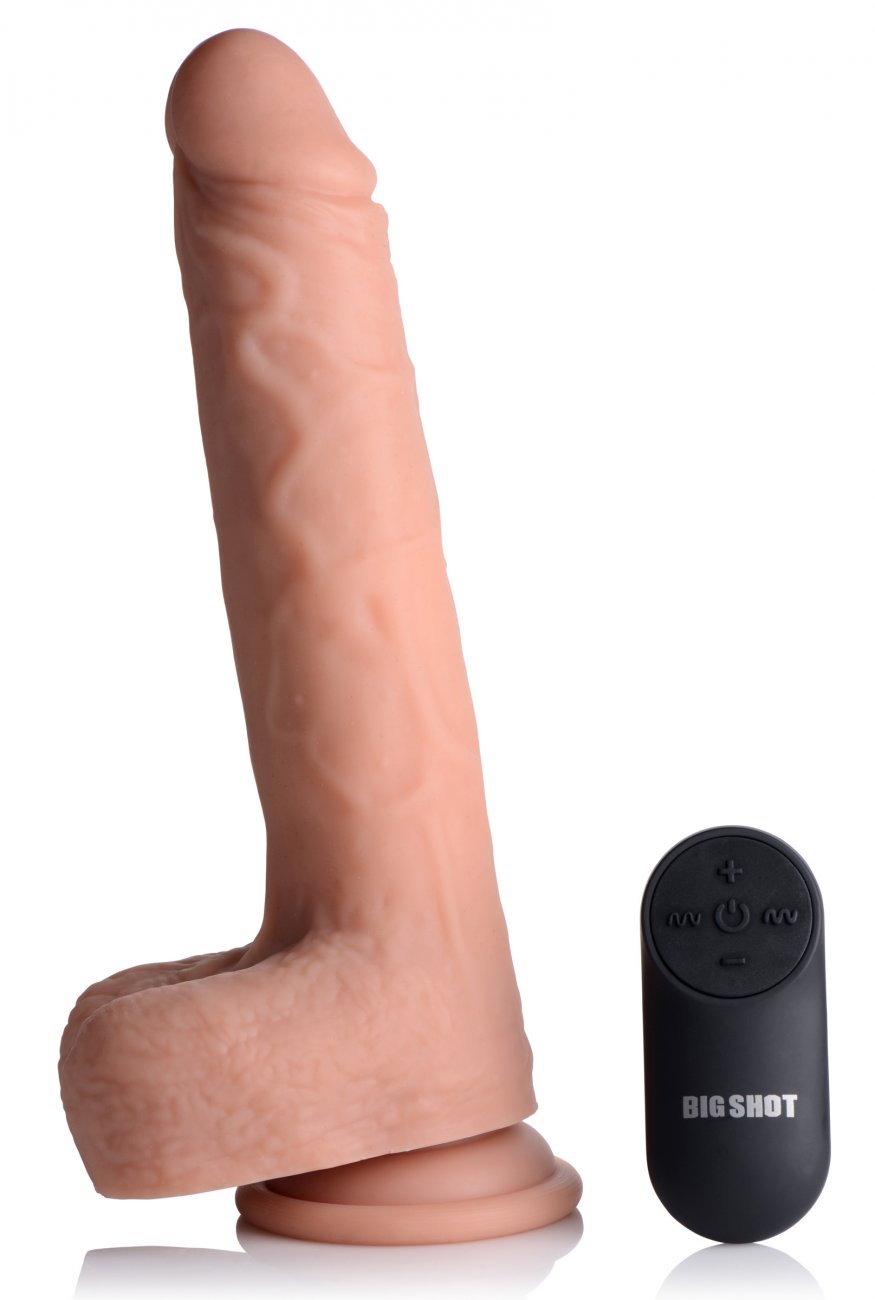 Suction Cup Vibrator Thrusting Remote Control Rideable Dildo Silicone 10 Inch  Dildos