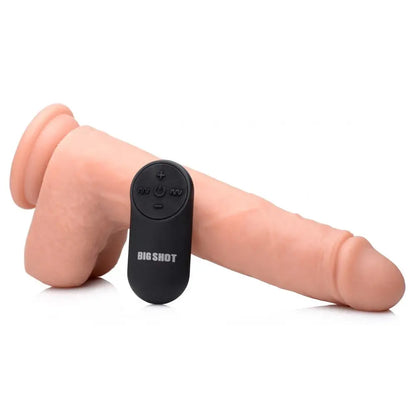 Suction Cup Vibrator Thrusting Remote Control Rideable Dildo Silicone 10 Inch  Thrusting Dildo