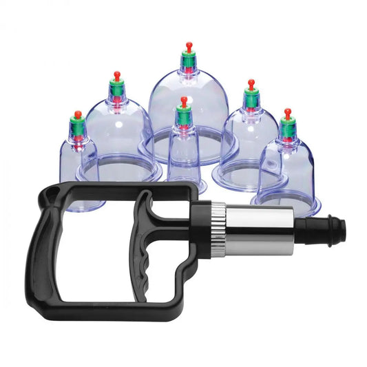 Sukshen 6 Piece Cupping Set with Acu-Points  Enlargement Gear and Pumps