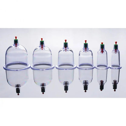 Sukshen 6 Piece Cupping Set with Acu-Points  Enlargement Gear and Pumps