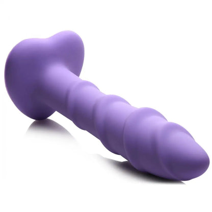 Swirl Textured Suction Cup Dildo Sex Toy Silicone Purple Dildo  Dildos