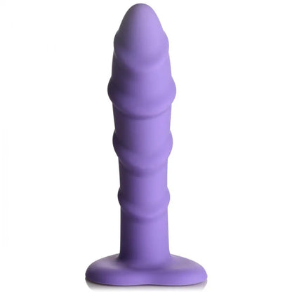 Swirl Textured Suction Cup Dildo Sex Toy Silicone Purple Dildo  Dildos