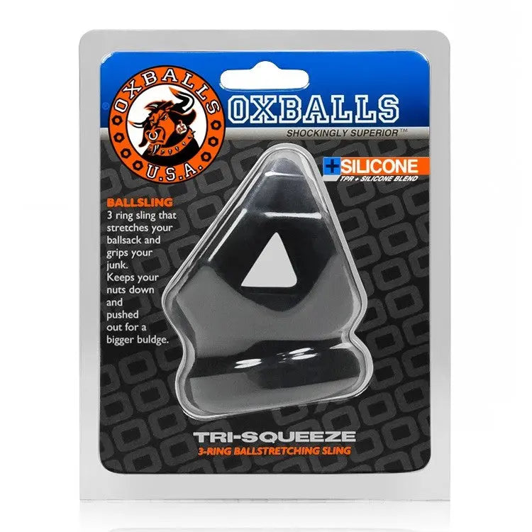 TRI-SQUEEZE, Cocksling & Ballstretcher - BLACK ICE  Ball Stretcher