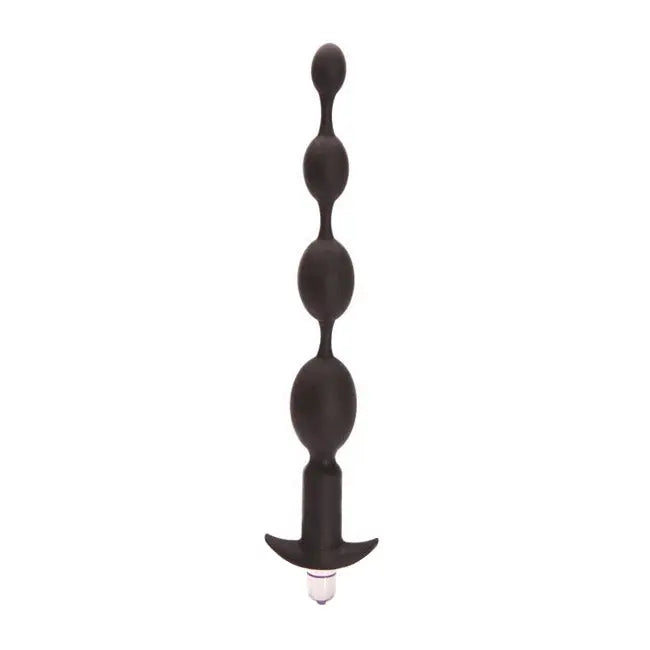 Tantus Silicone Black Progressive Anal Beads Vibrator 