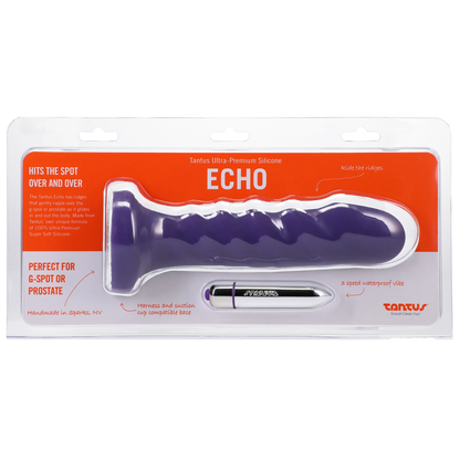 Tantus Silicone Echo Silicone Vibrator Midnight Purple  Dildos