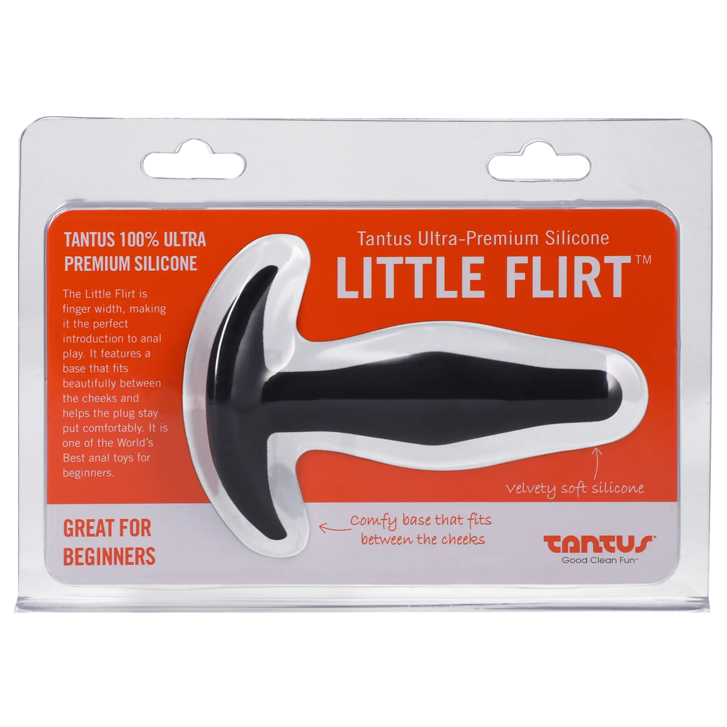 Tantus Silicone Little Flirt Butt Plug Black  Anal