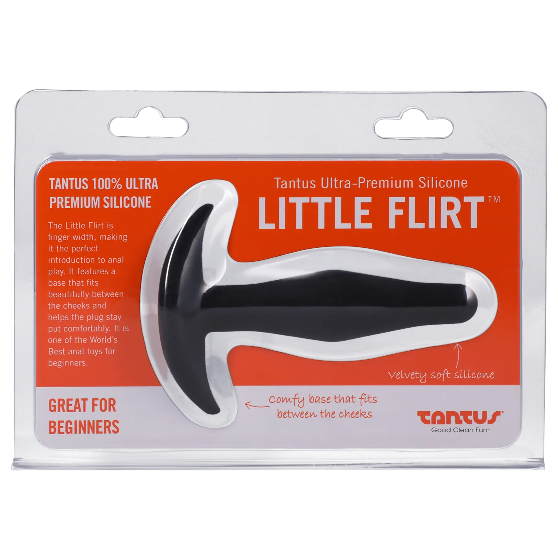 Tantus Silicone Little Flirt Butt Plug Black  Anal