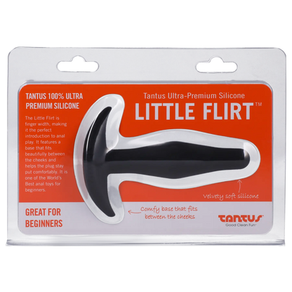 Tantus Silicone Little Flirt Butt Plug Black  Anal