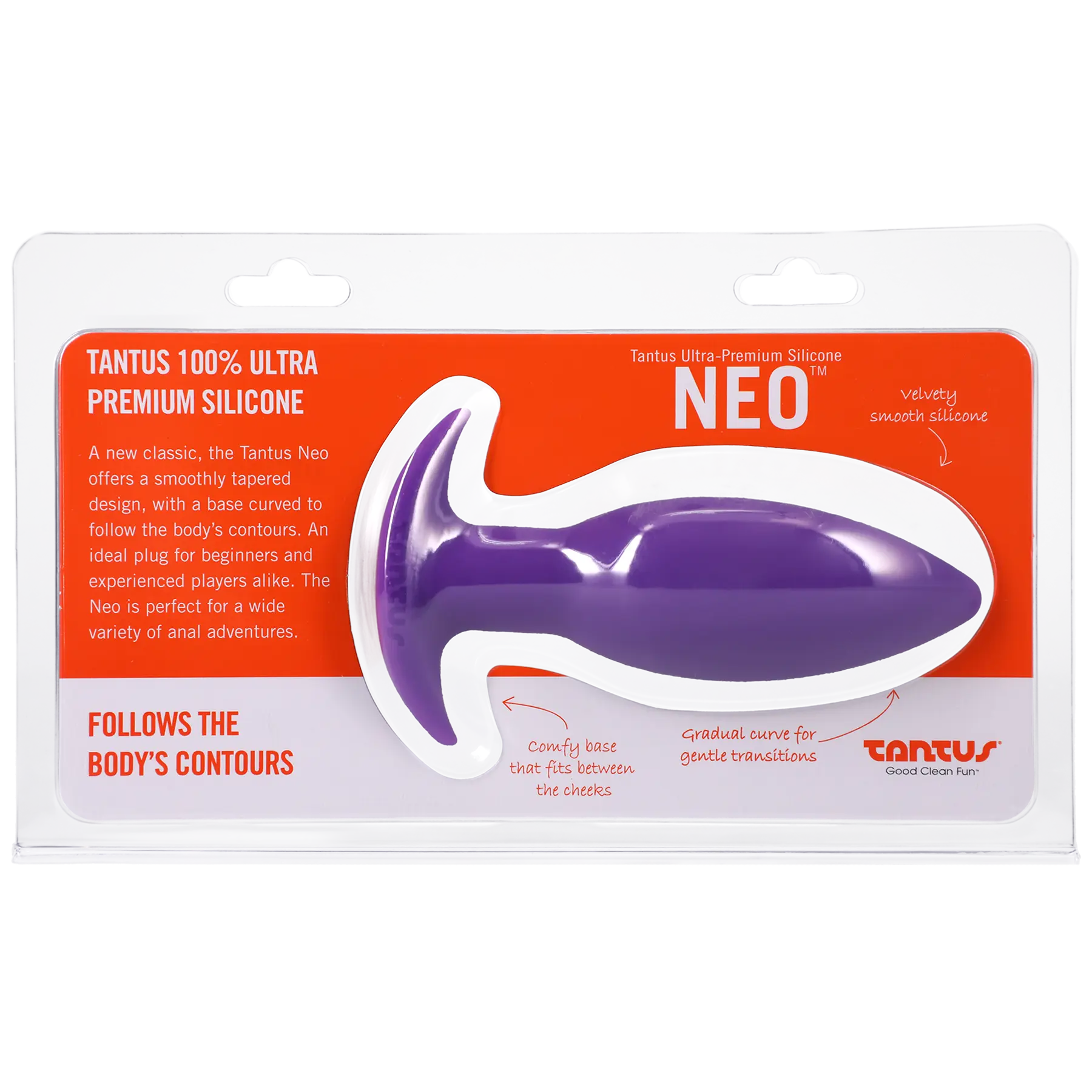 Tantus Silicone Neo Silicone Butt Plug Purple  Anal