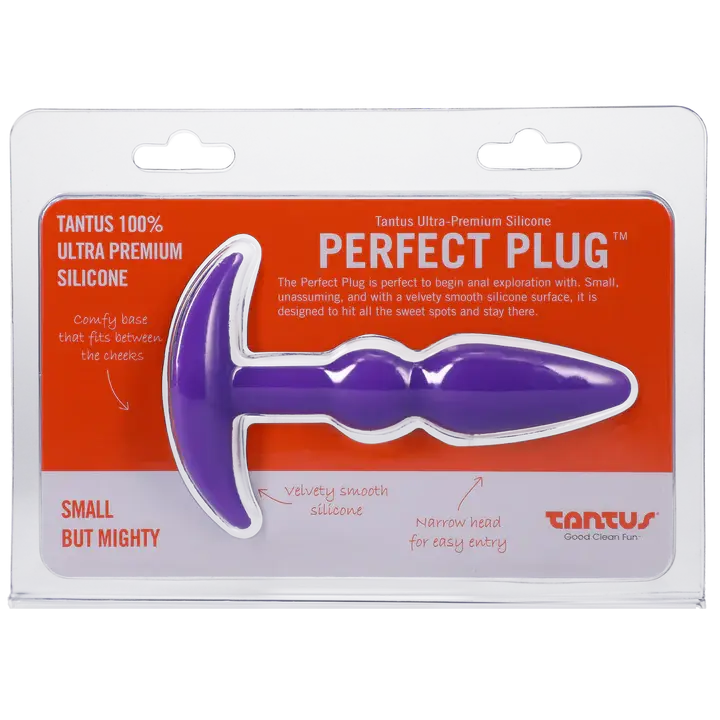 Tantus Silicone Perfect Butt Plug Purple  Anal Plug Sex Toy