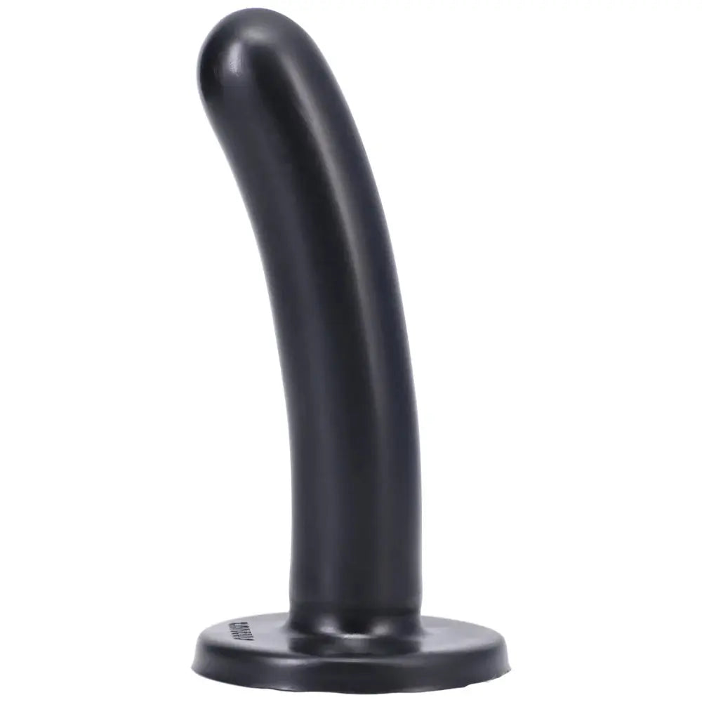 Tantus Silk Medium Beginner Anal Dildo Black  Curved Dildo