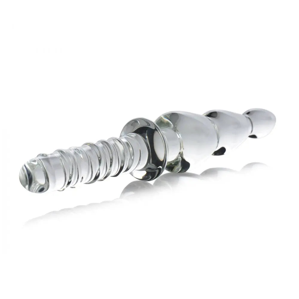 Tapered Anal Dildo - Saber Anal Links Glass Thruster  Glass Dildo