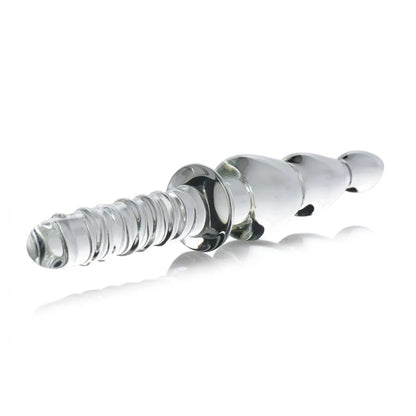 Tapered Anal Dildo - Saber Anal Links Glass Thruster  Glass Dildo