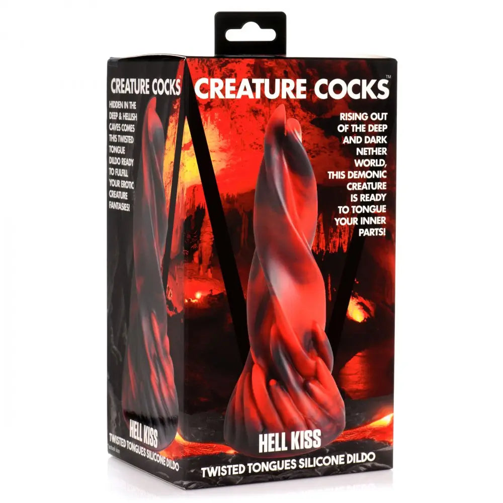 Tapered Dildo - Hell Kiss Twisted Tongues Silicone Sex Toy  Fantasy Dildos