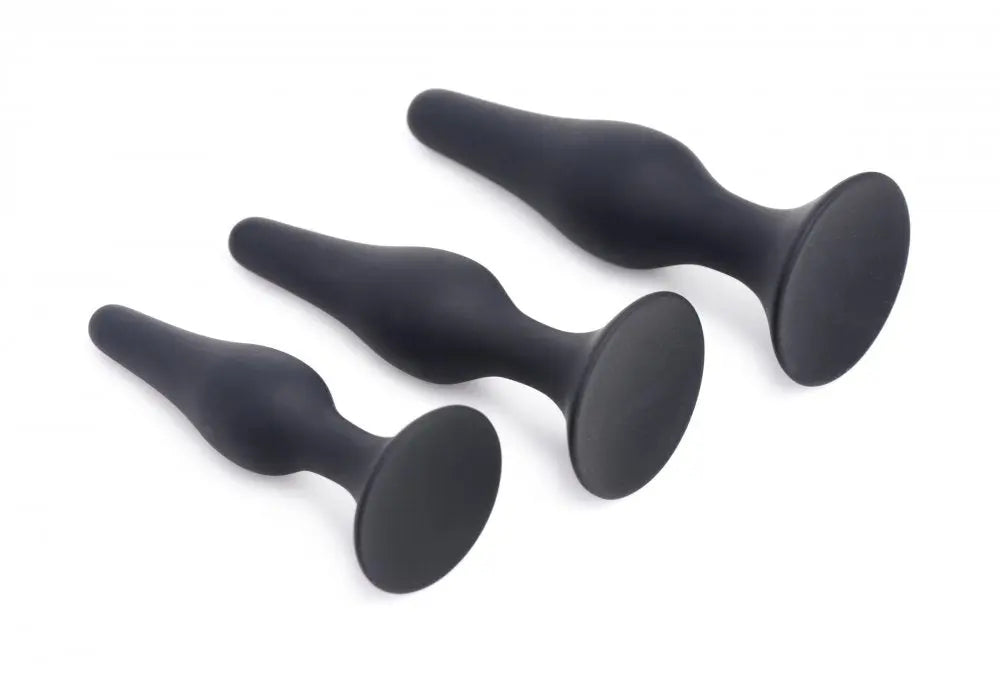 Tapered Silicone Body Safe Anal Trainer Set Butt Plug Sex Toys  Anal