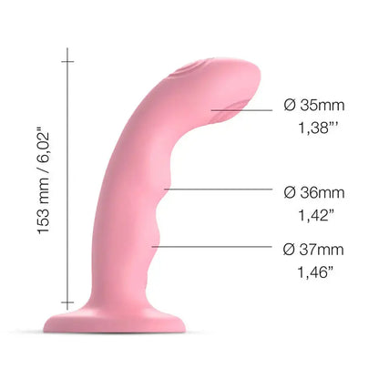 Tapping Dildo Wave Curved Vibrating Dildo – Coral Pink  Curved Dildo