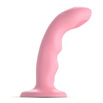 Tapping Dildo Wave Curved Vibrating Dildo – Coral Pink  Curved Dildo
