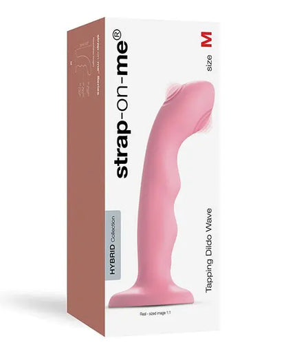 Tapping Dildo Wave Curved Vibrating Dildo – Coral Pink  Curved Dildo