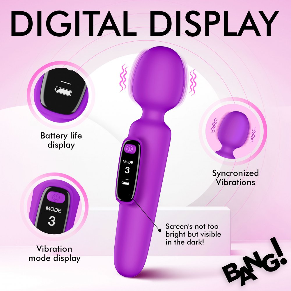 Target Purple Toy Digital Silicone Wand with Display  Vibrating Toys