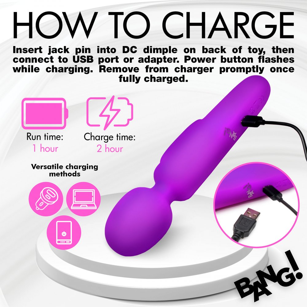 Target Purple Toy Digital Silicone Wand with Display  Vibrating Toys