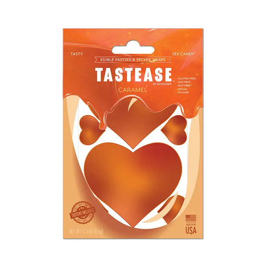 Tastease by Pastease Caramel Candy Edible Pasties & Pecker Wraps  Lingerie - Pasties and Tassels