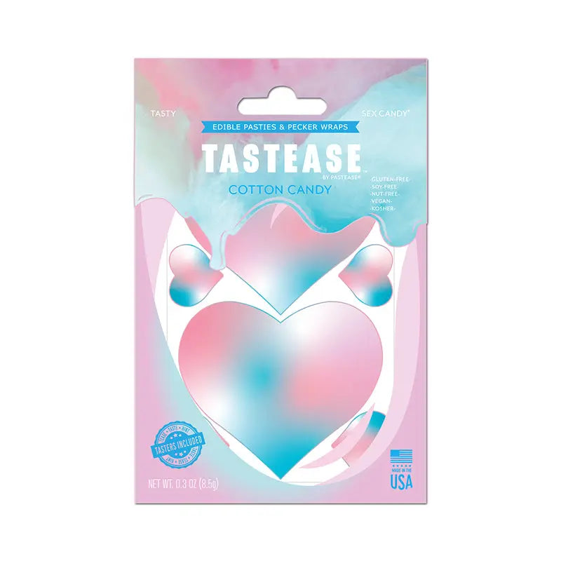 Tastease by Pastease Cotton Candy Edible Pasties & Pecker Wraps  Lingerie - Pasties and Tassels