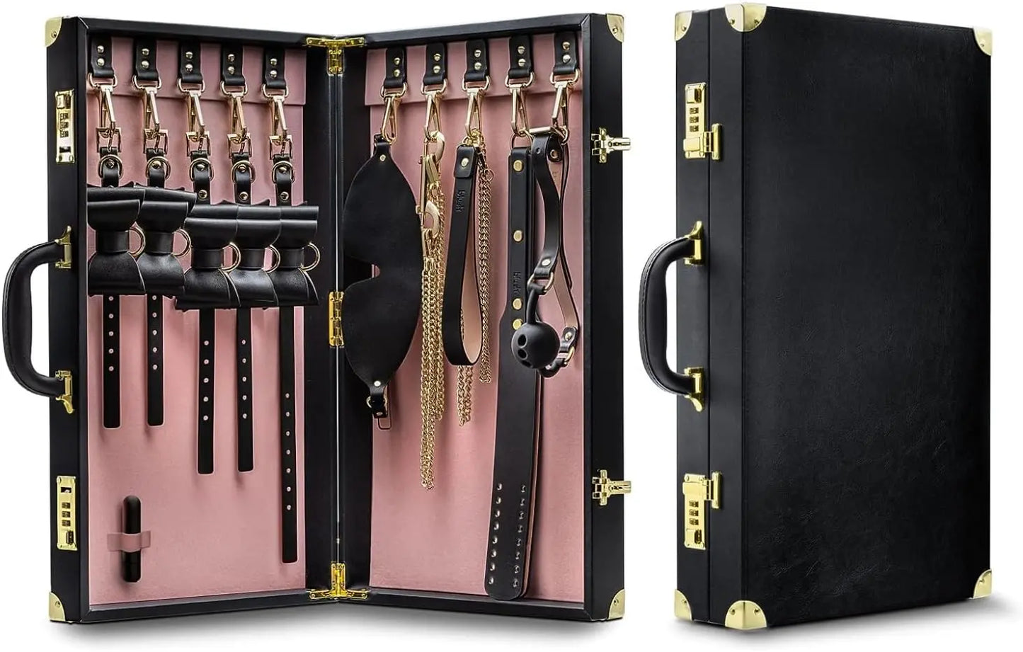 Temptasia Safe Word 10-Piece Bondage Kit with Suitcase Black  Bondage Kits