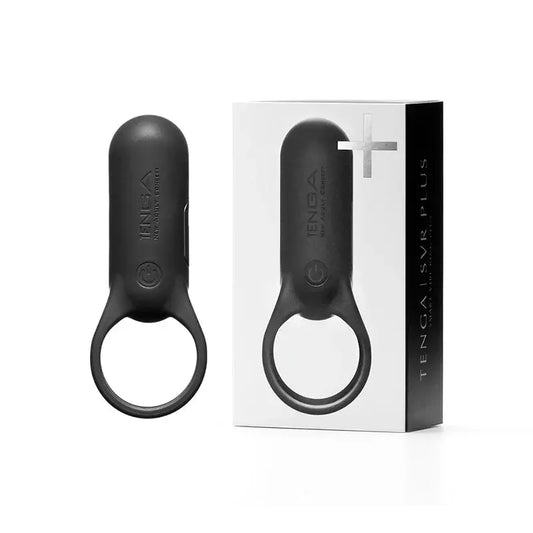 Tenga SVR+ Black Vibrating Cock Ring Sex Toy for Couples  Sex Toy for Men