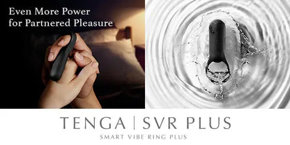 Tenga SVR+ Black Vibrating Cock Ring Sex Toy for Couples  Sex Toy for Men