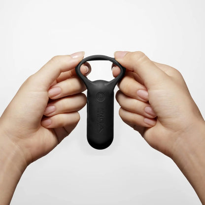 Tenga SVR+ Black Vibrating Cock Ring Sex Toy for Couples  Sex Toy for Men