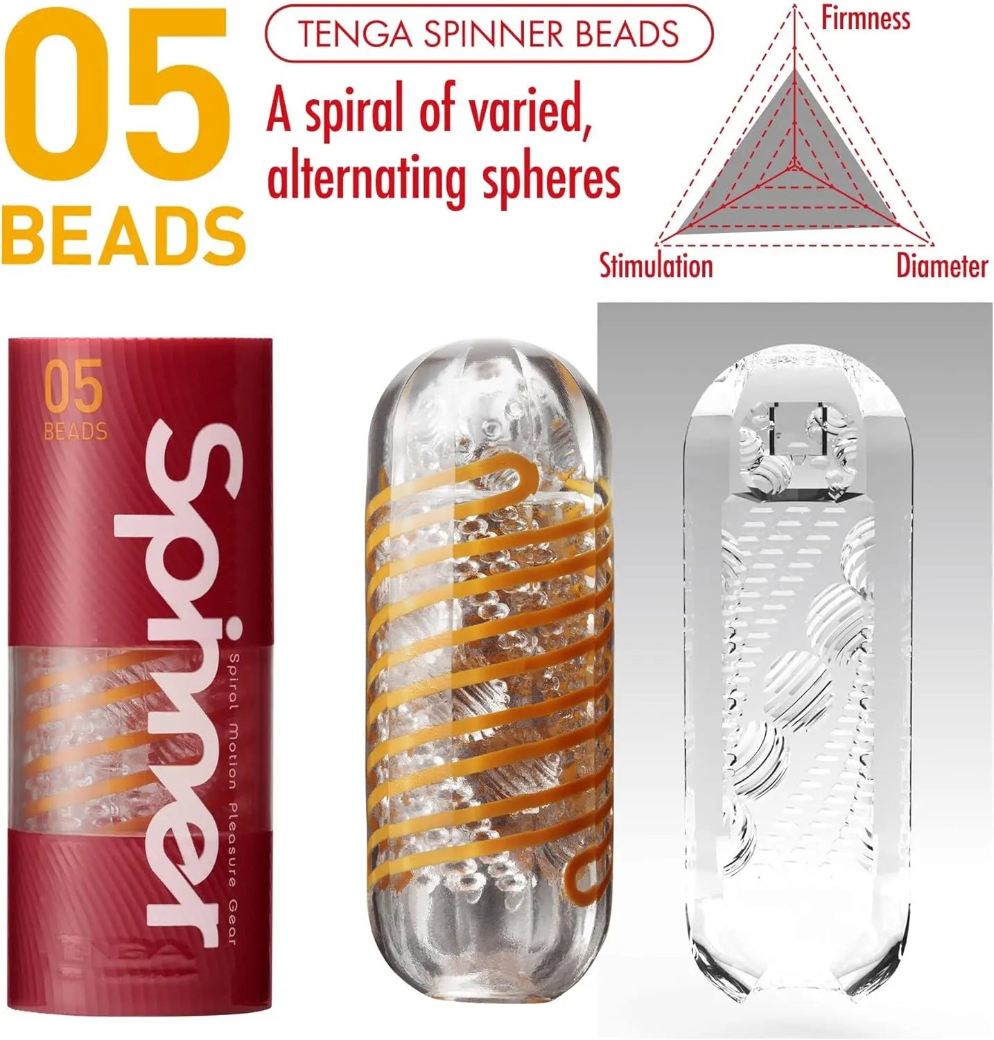 Tenga Spinner 05 BEADS Male Masturbation Sex Toy for Men  Sex Toy for Men