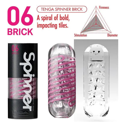 Tenga Spinner 06 BRICK  Male Masturbation Sex Toy for Men  Sex Toy for Men