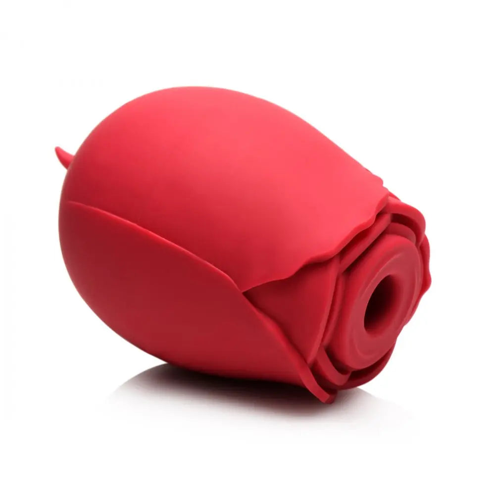 The Double Tease Rose Toy 10X Sucking and Licking Silicone Stimulator  Licking Vibrator